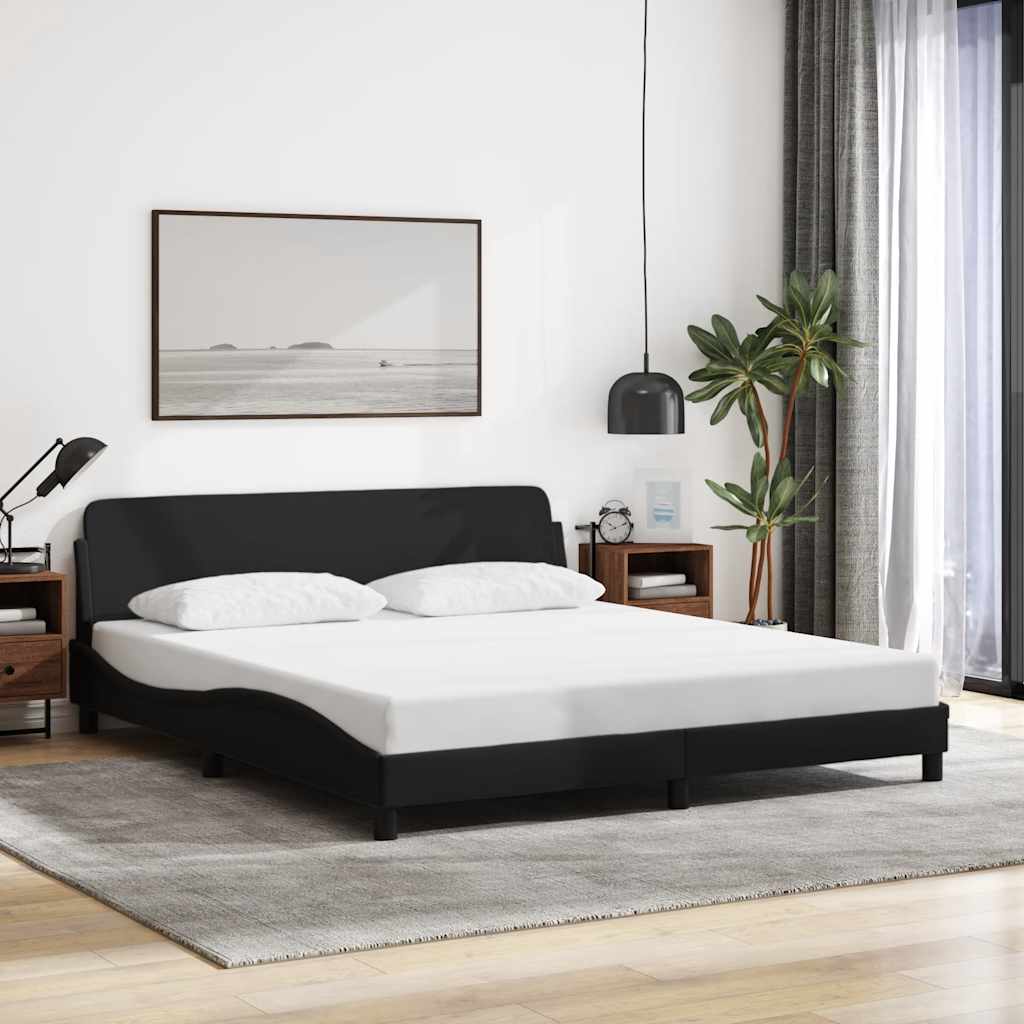 Bettgestell "Dover" Schwarz 180x200 cm Stoff