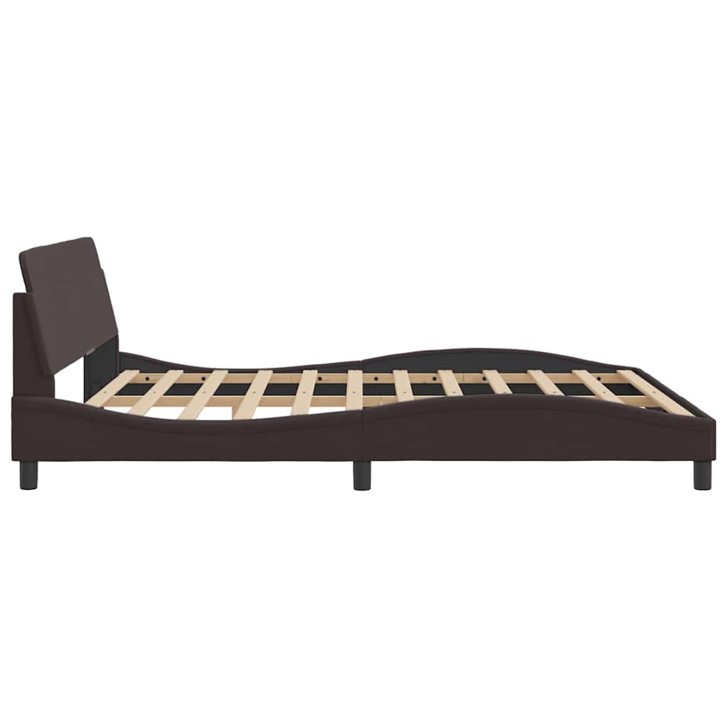 Bettgestell "Dover" Dunkelbraun 180x200 cm Stoff
