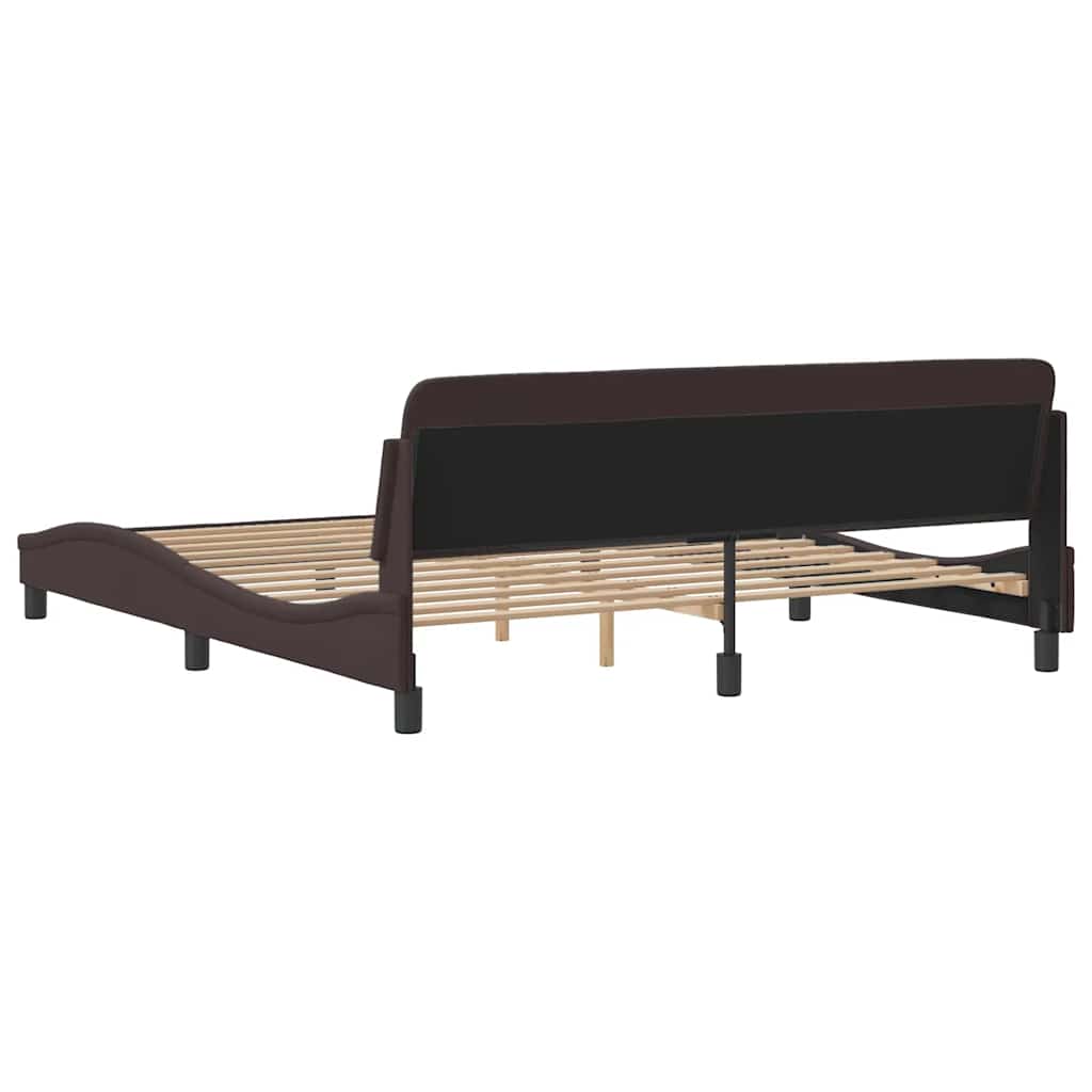 Bettgestell "Dover" Dunkelbraun 180x200 cm Stoff