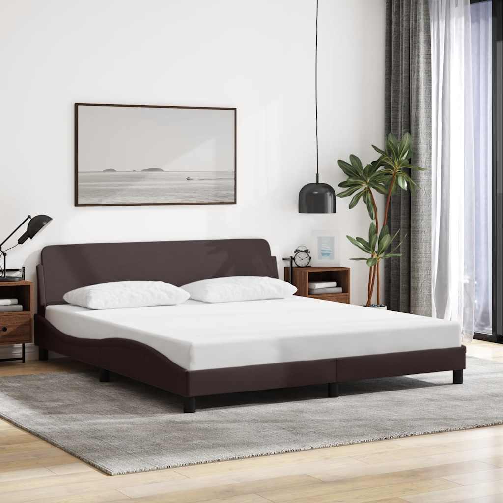 Bettgestell "Dover" Dunkelbraun 180x200 cm Stoff