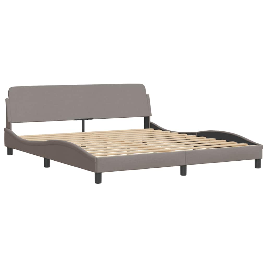 Bettgestell "Dover" Taupe 180x200 cm Stoff