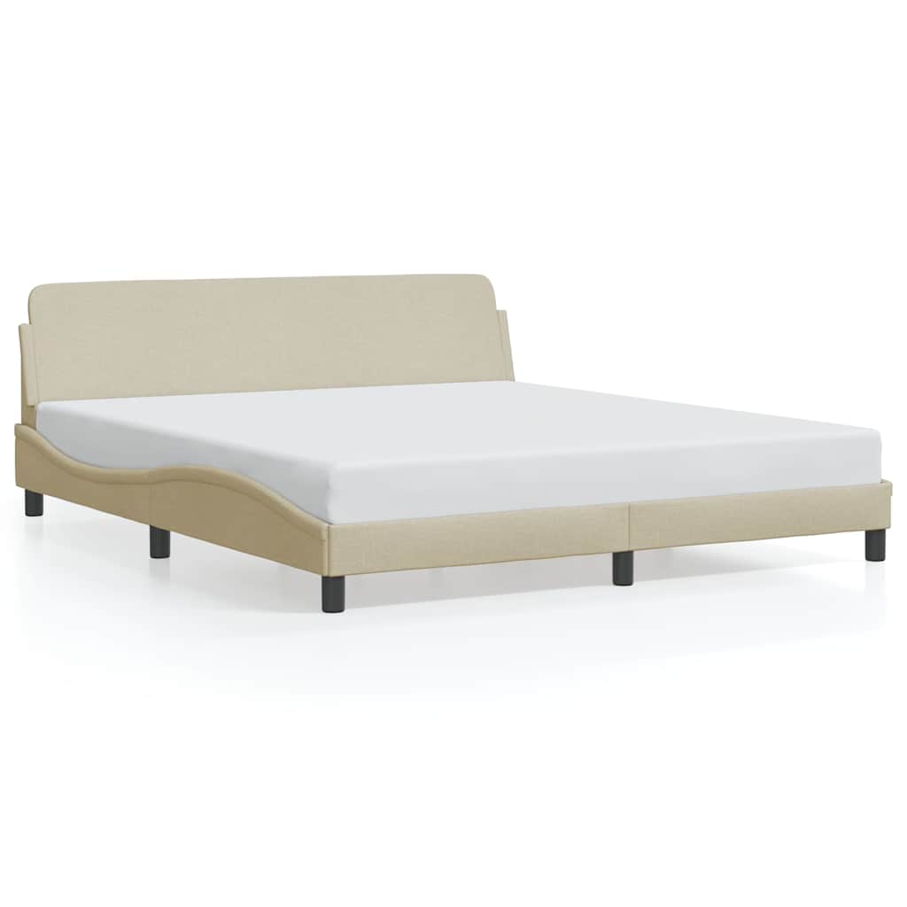 Bettgestell "Dover" Creme 180x200 cm Stoff