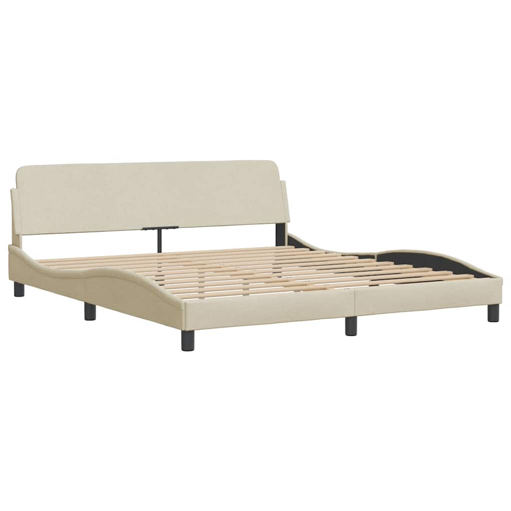 Bettgestell "Dover" Creme 180x200 cm Stoff