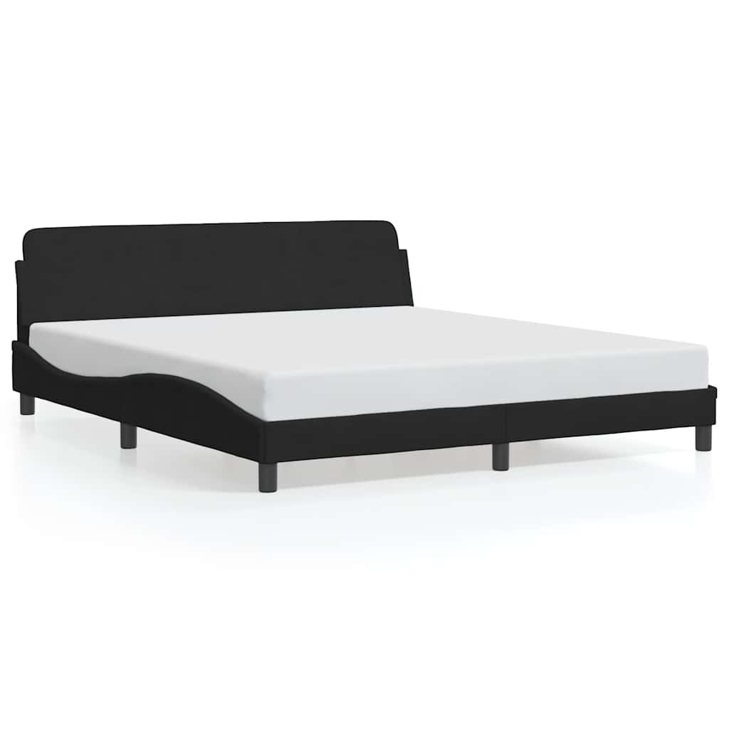 Bettgestell "Dover" Schwarz 180x200 cm Samt
