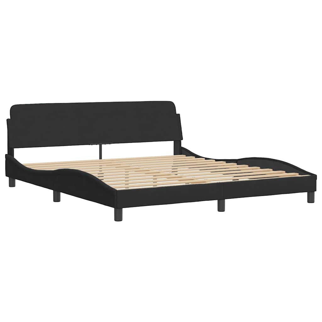Bettgestell "Dover" Schwarz 180x200 cm Samt