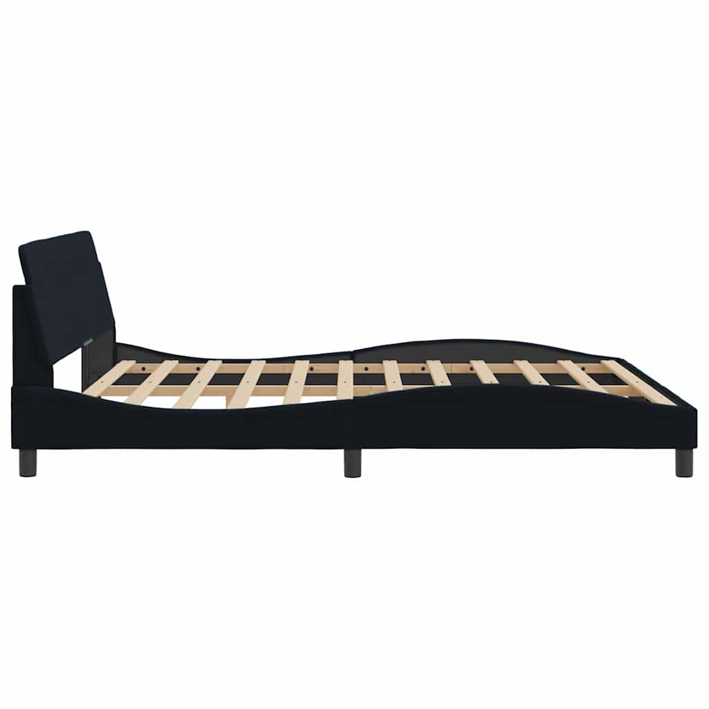Bettgestell "Dover" Schwarz 180x200 cm Samt