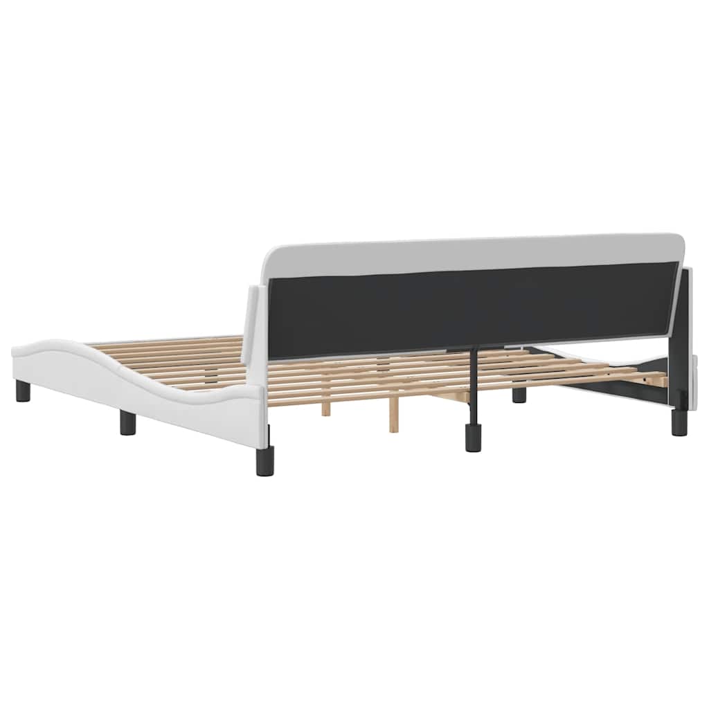 Bettgestell "Dover" Weiß 180x200 cm Kunstleder