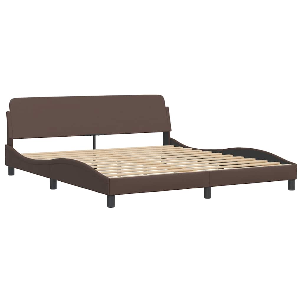 Bettgestell "Dover" Braun 180x200 cm Kunstleder
