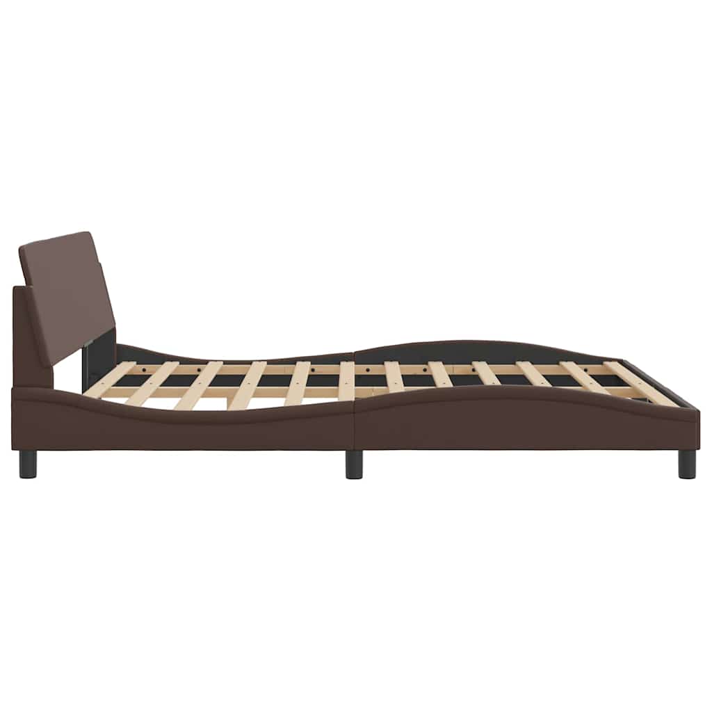 Bettgestell "Dover" Braun 180x200 cm Kunstleder