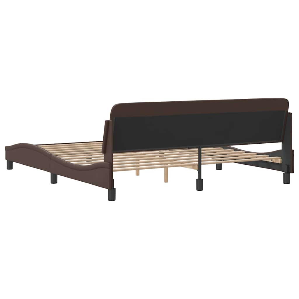 Bettgestell "Dover" Braun 180x200 cm Kunstleder