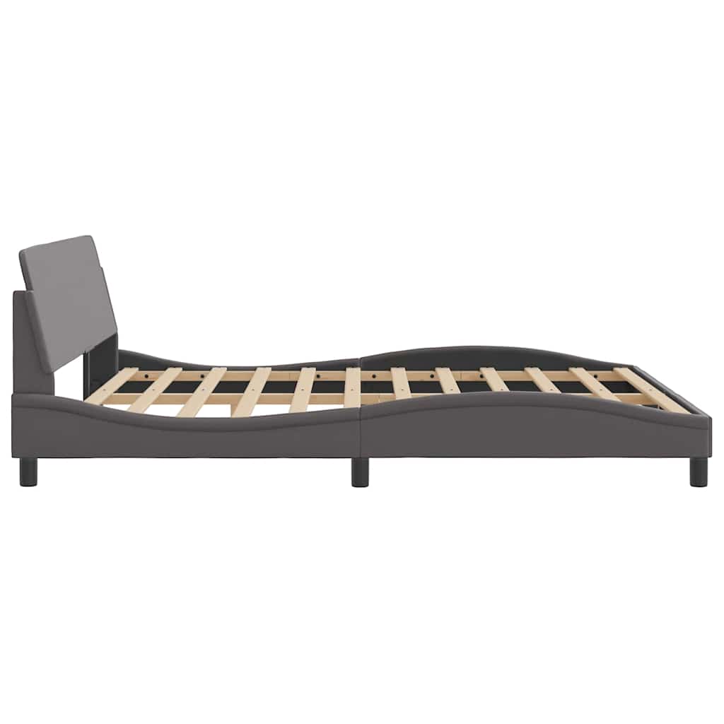 Bettgestell "Dover" Grau 180x200 cm Kunstleder