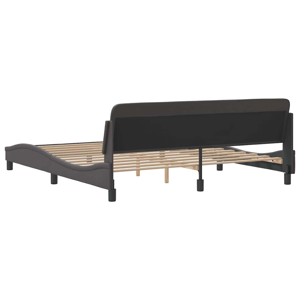 Bettgestell "Dover" Grau 180x200 cm Kunstleder