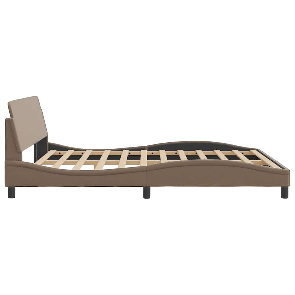 Bettgestell "Dover" Cappuccino-Braun 180x200 cm Kunstleder