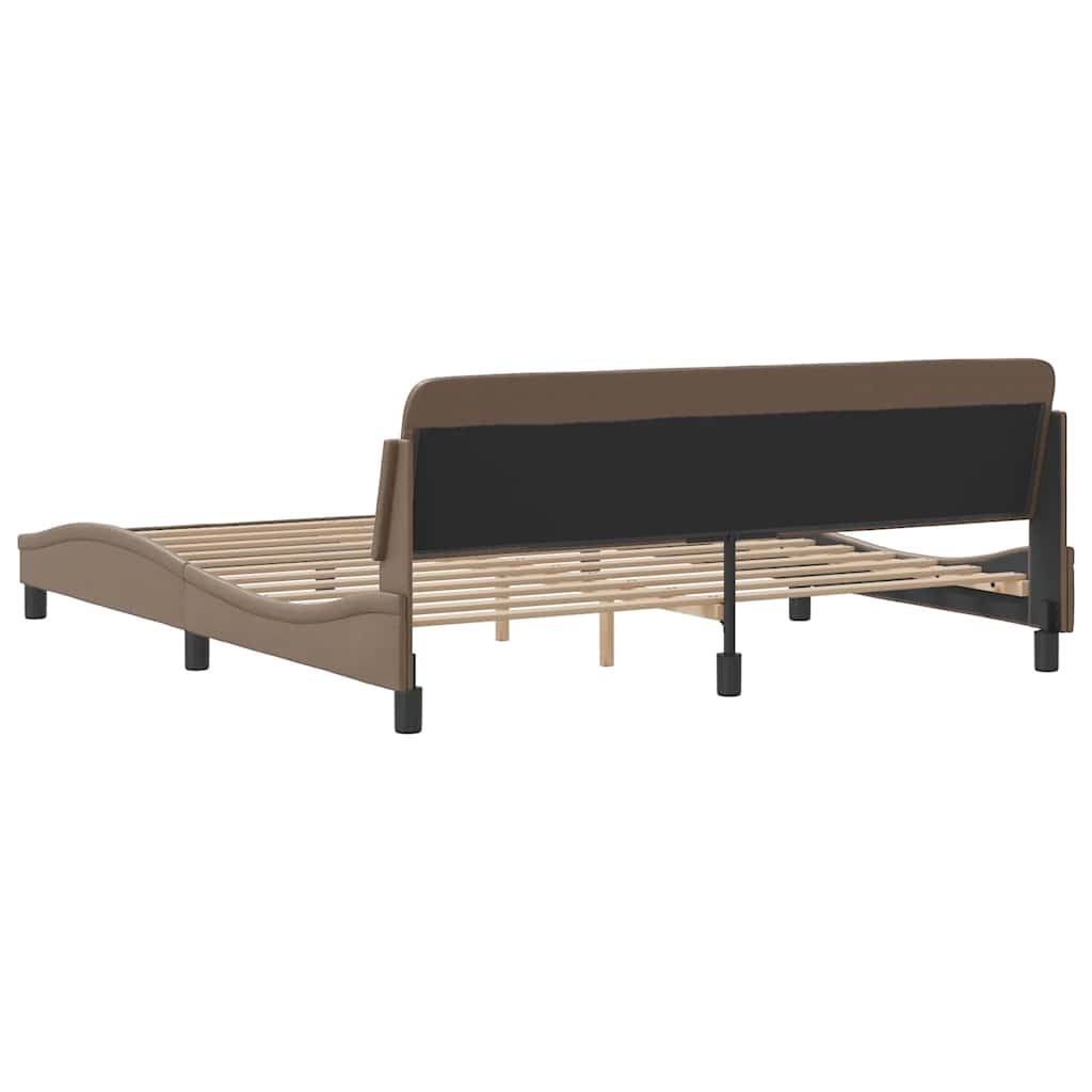 Bettgestell "Dover" Cappuccino-Braun 180x200 cm Kunstleder