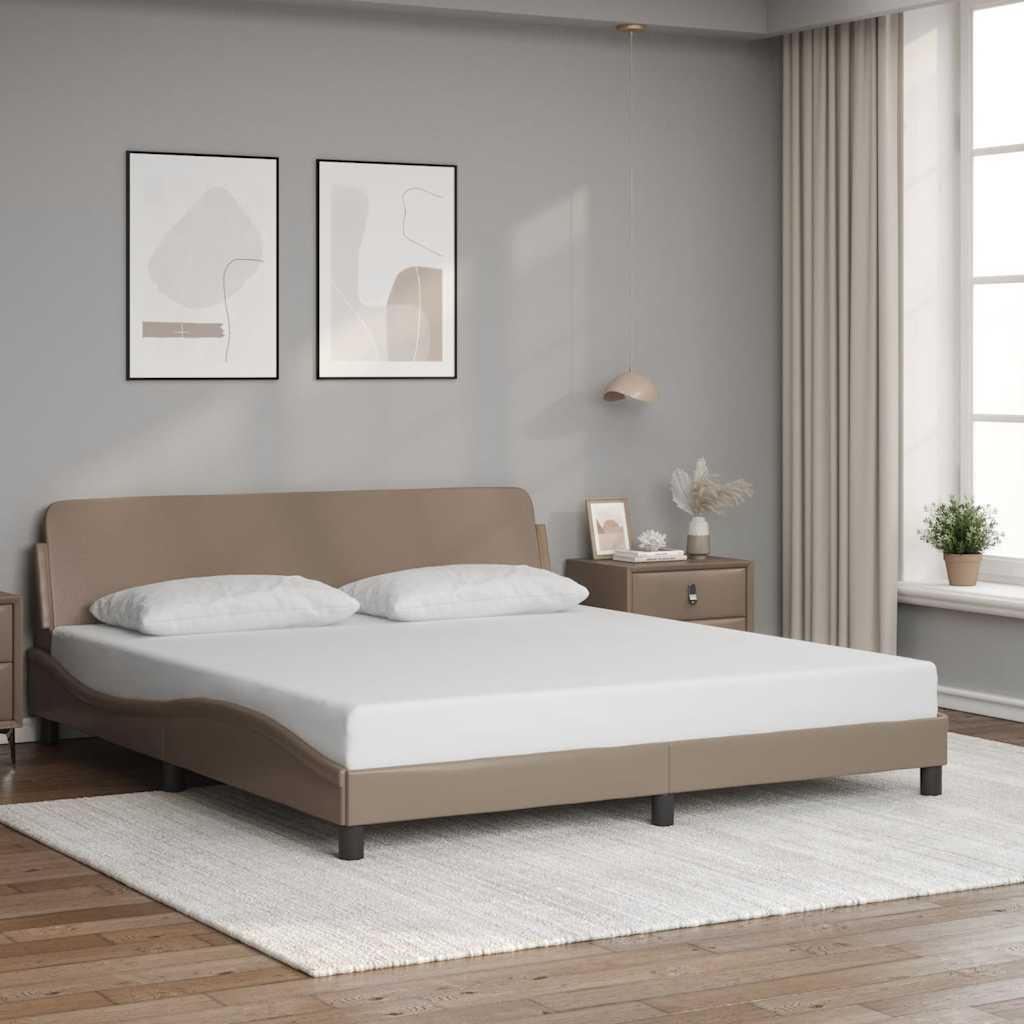 Bettgestell "Dover" Cappuccino-Braun 180x200 cm Kunstleder