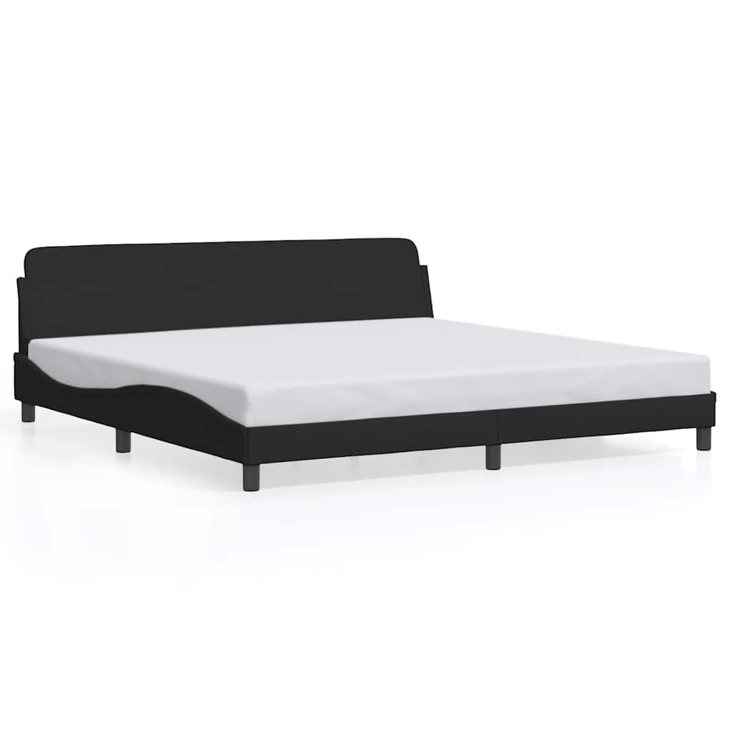 Bettgestell "Dover" Schwarz 200x200 cm Stoff