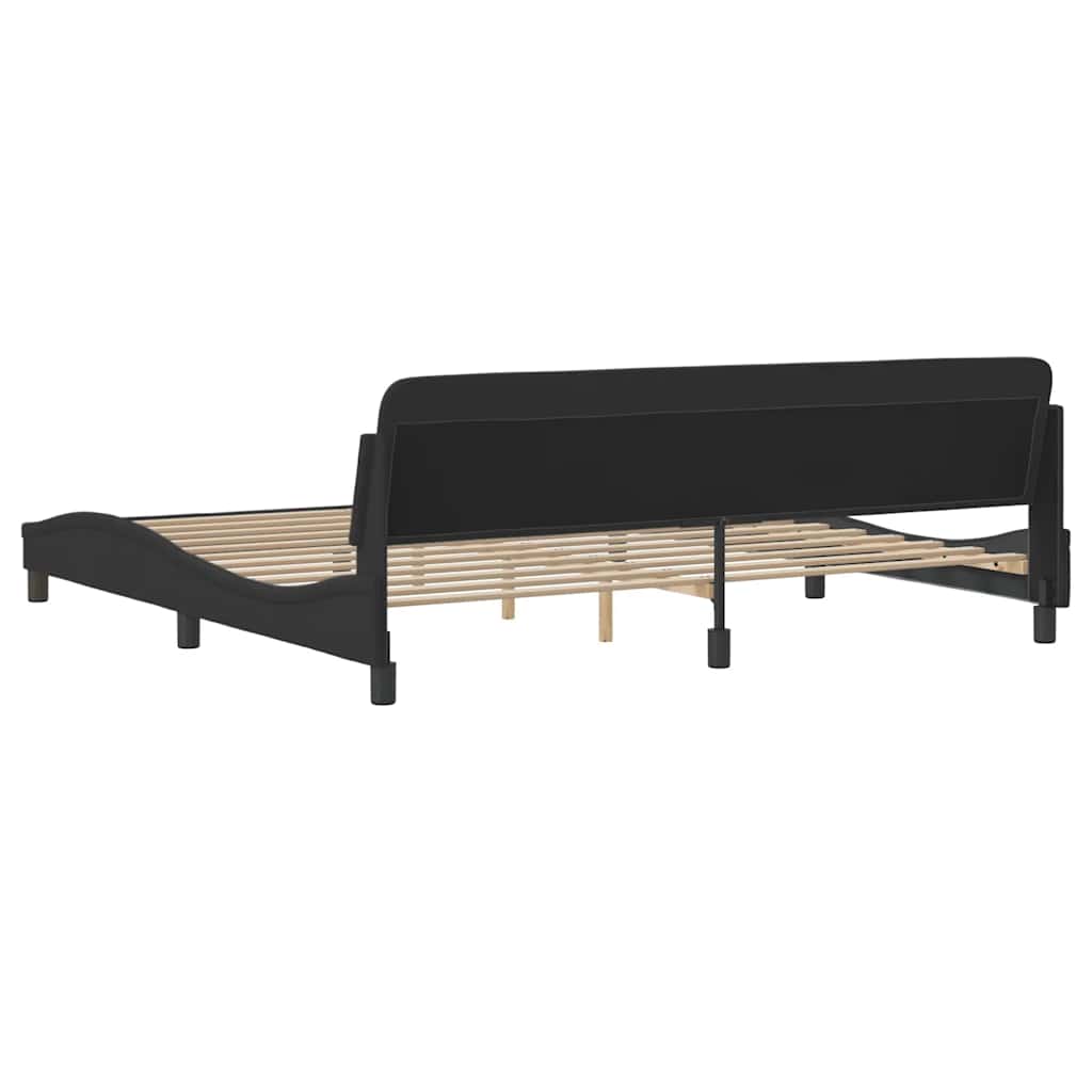 Bettgestell "Dover" Schwarz 200x200 cm Stoff