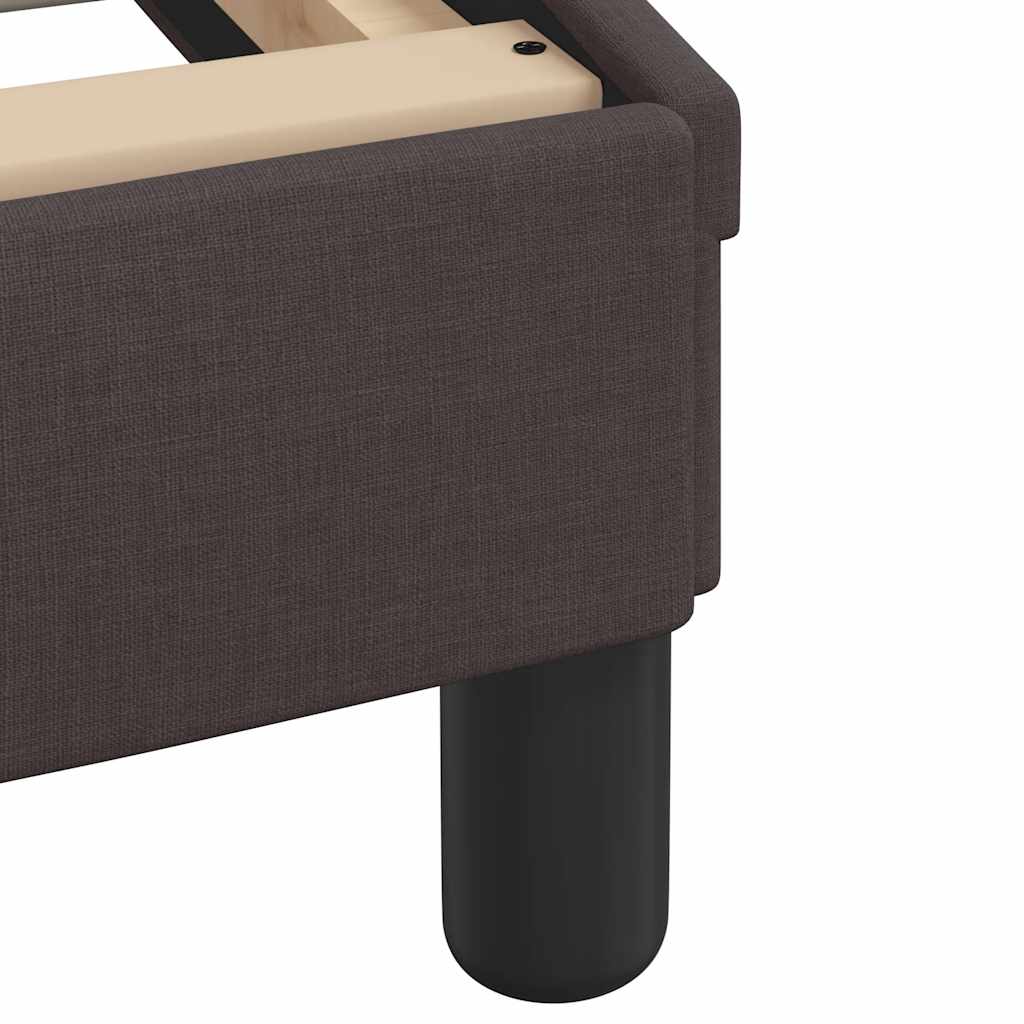 Bettgestell "Dover" Dunkelbraun 200x200 cm Stoff