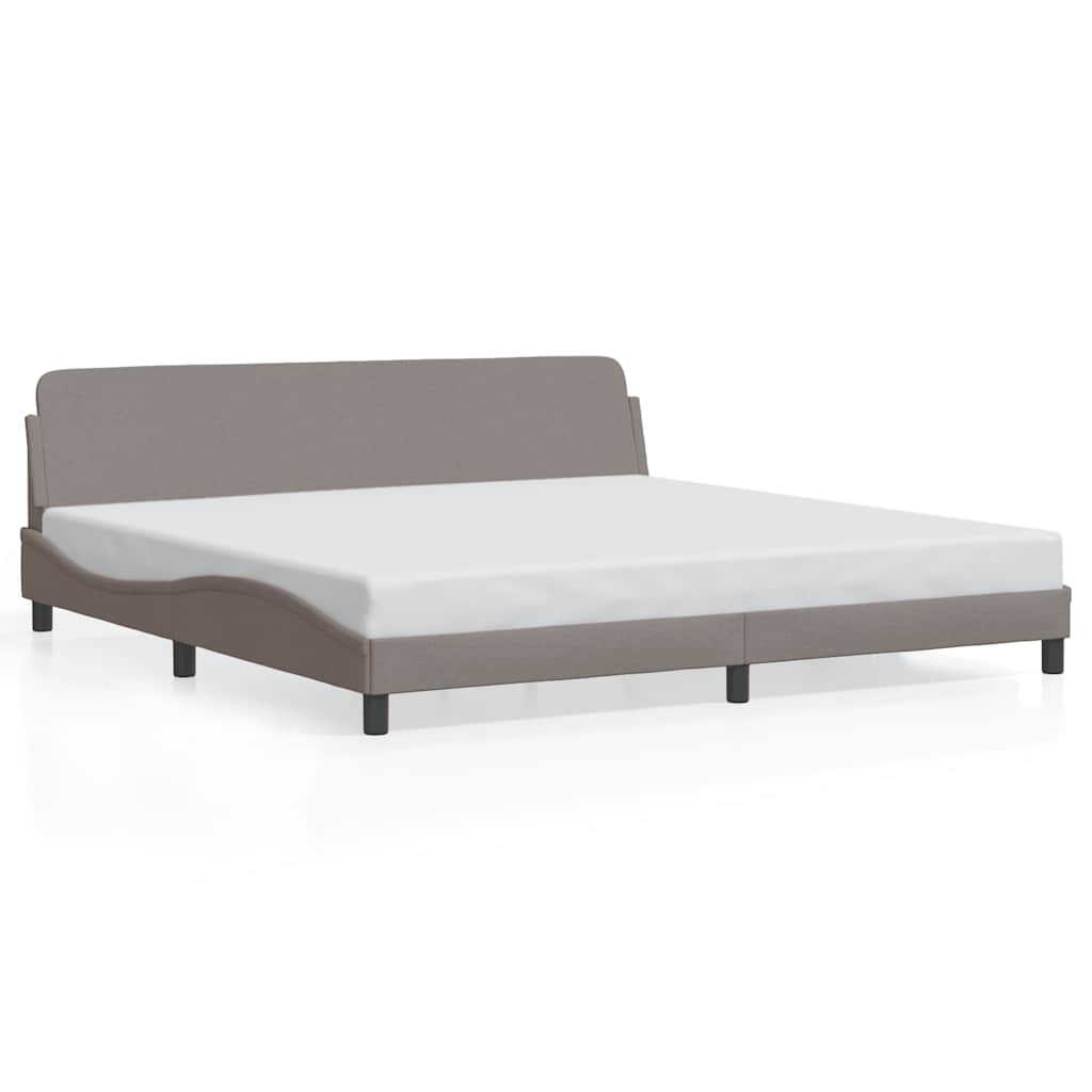 Bettgestell "Dover" Taupe 200x200 cm Stoff