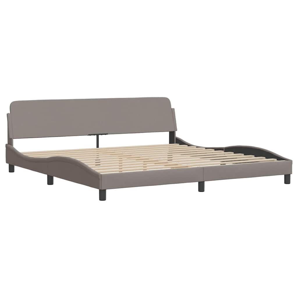Bettgestell "Dover" Taupe 200x200 cm Stoff