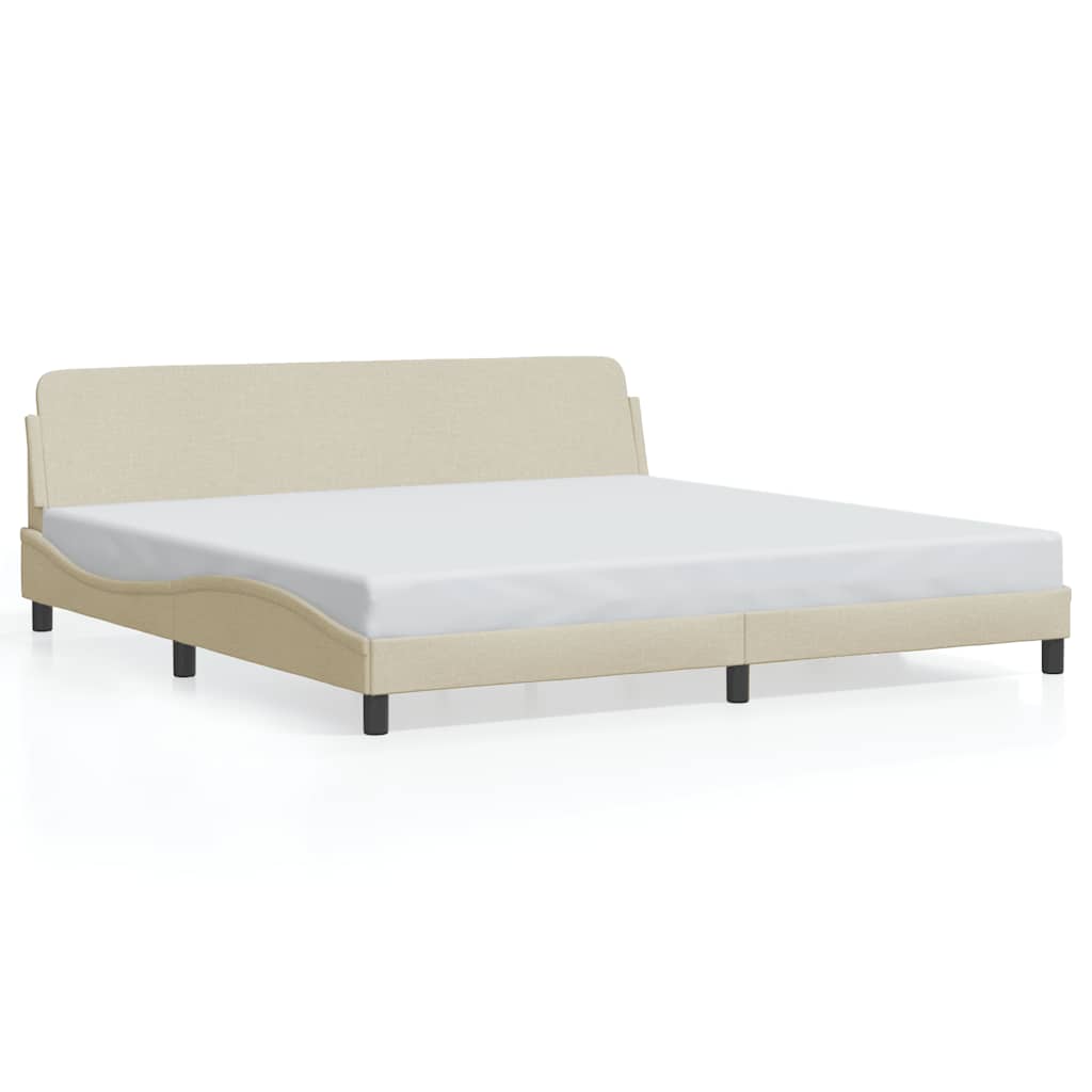 Bettgestell "Dover" Creme 200x200 cm Stoff