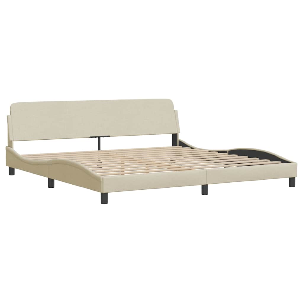 Bettgestell "Dover" Creme 200x200 cm Stoff