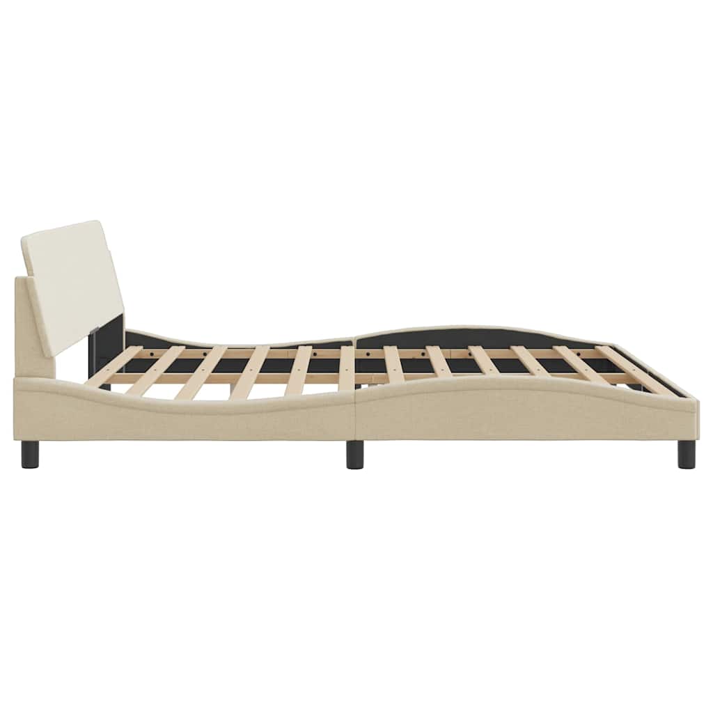 Bettgestell "Dover" Creme 200x200 cm Stoff