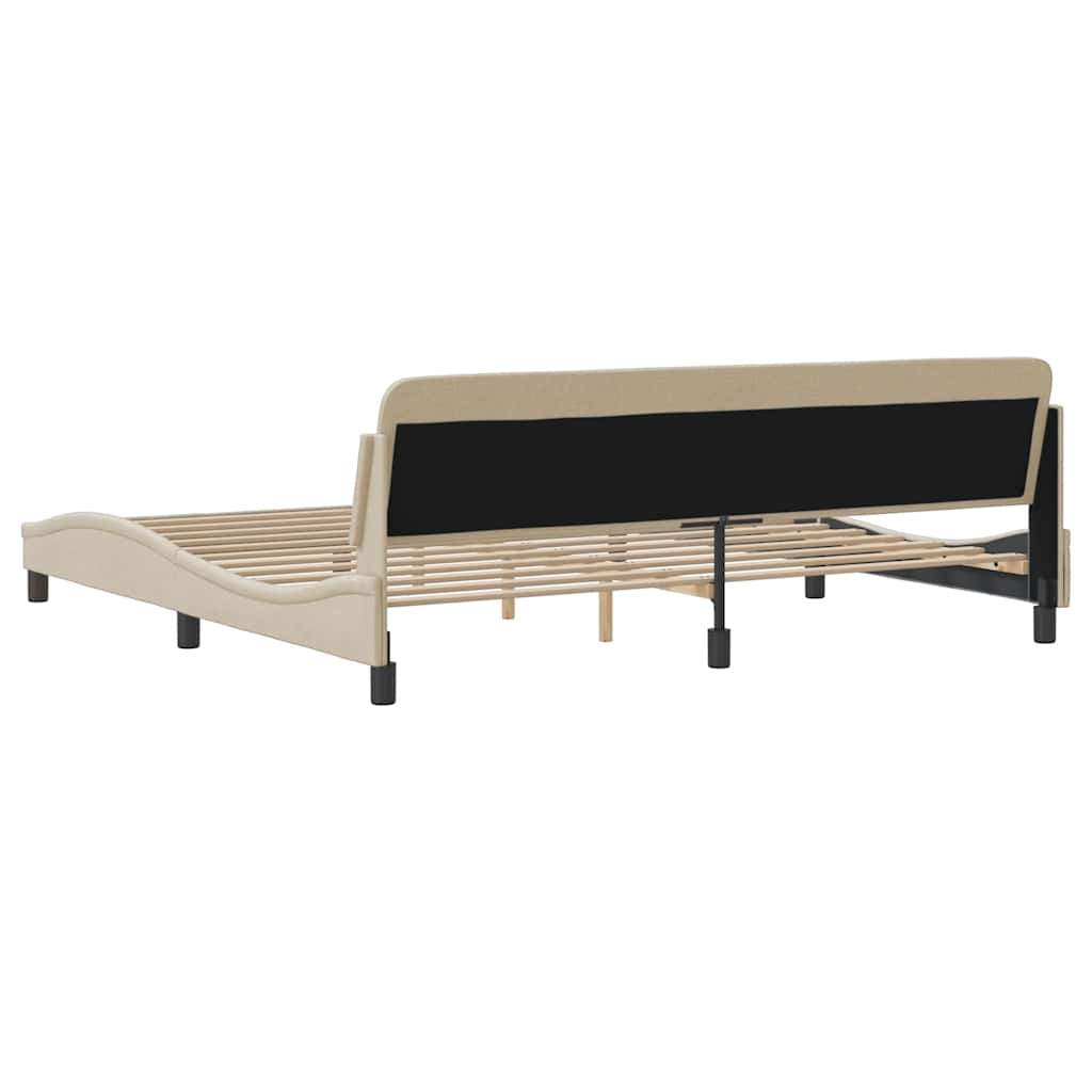 Bettgestell "Dover" Creme 200x200 cm Stoff