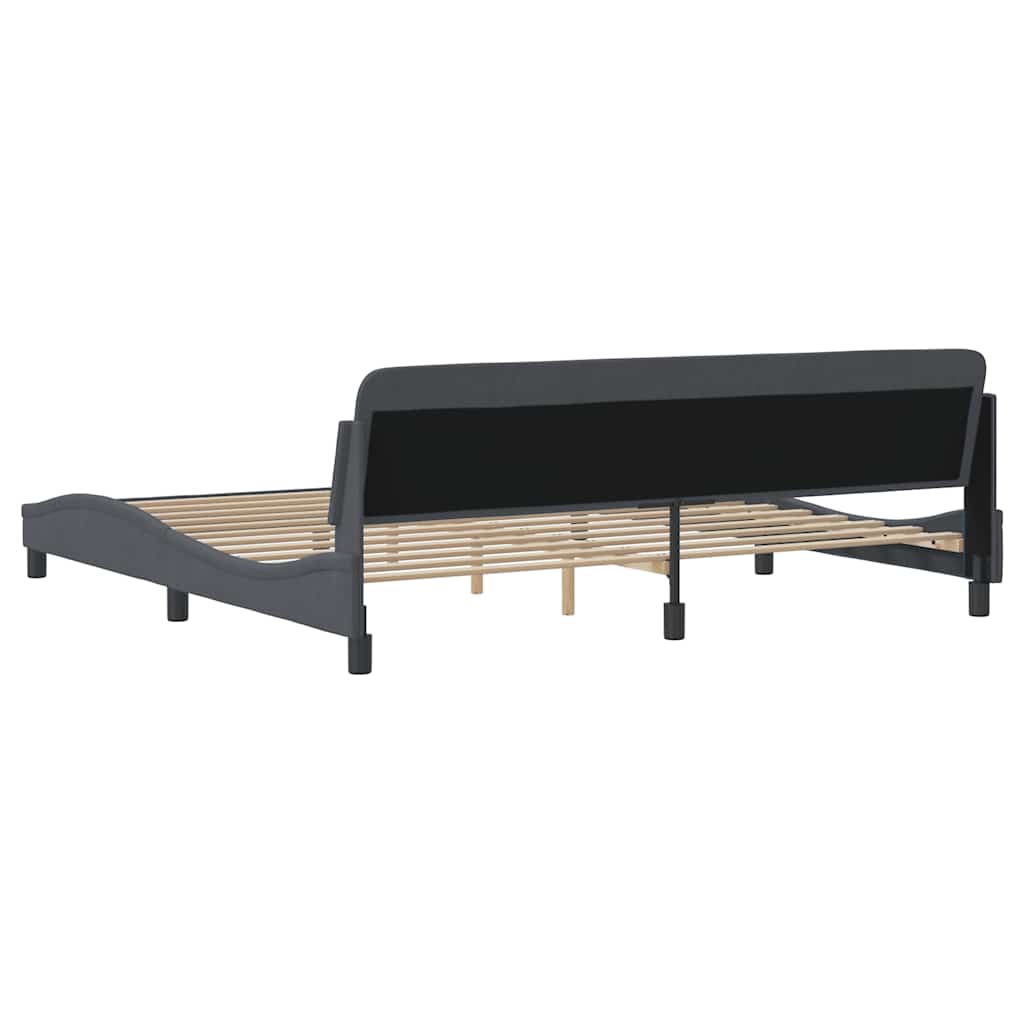 Bettgestell "Dover" Dunkelgrau 200x200 cm Samt