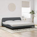 Bettgestell "Dover" Dunkelgrau 200x200 cm Samt
