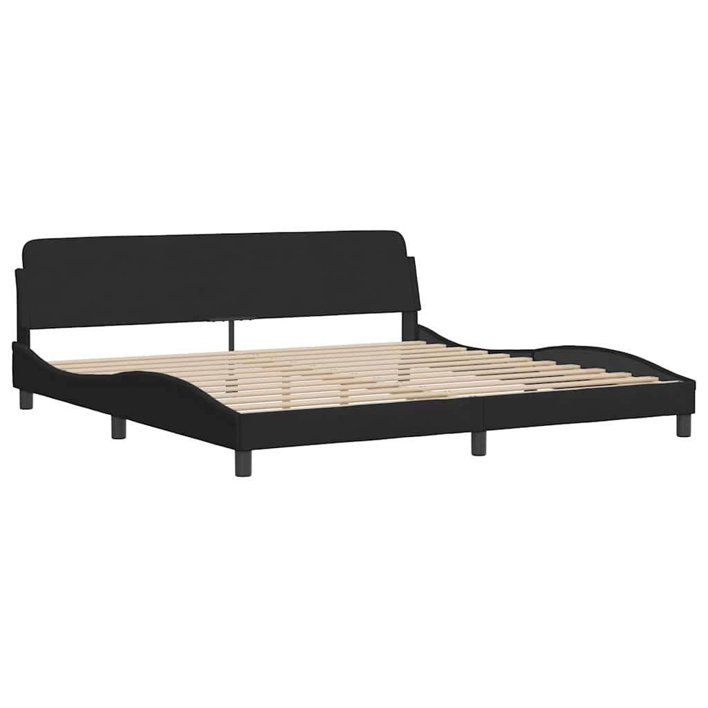 Bettgestell "Dover" Schwarz 200x200 cm Samt