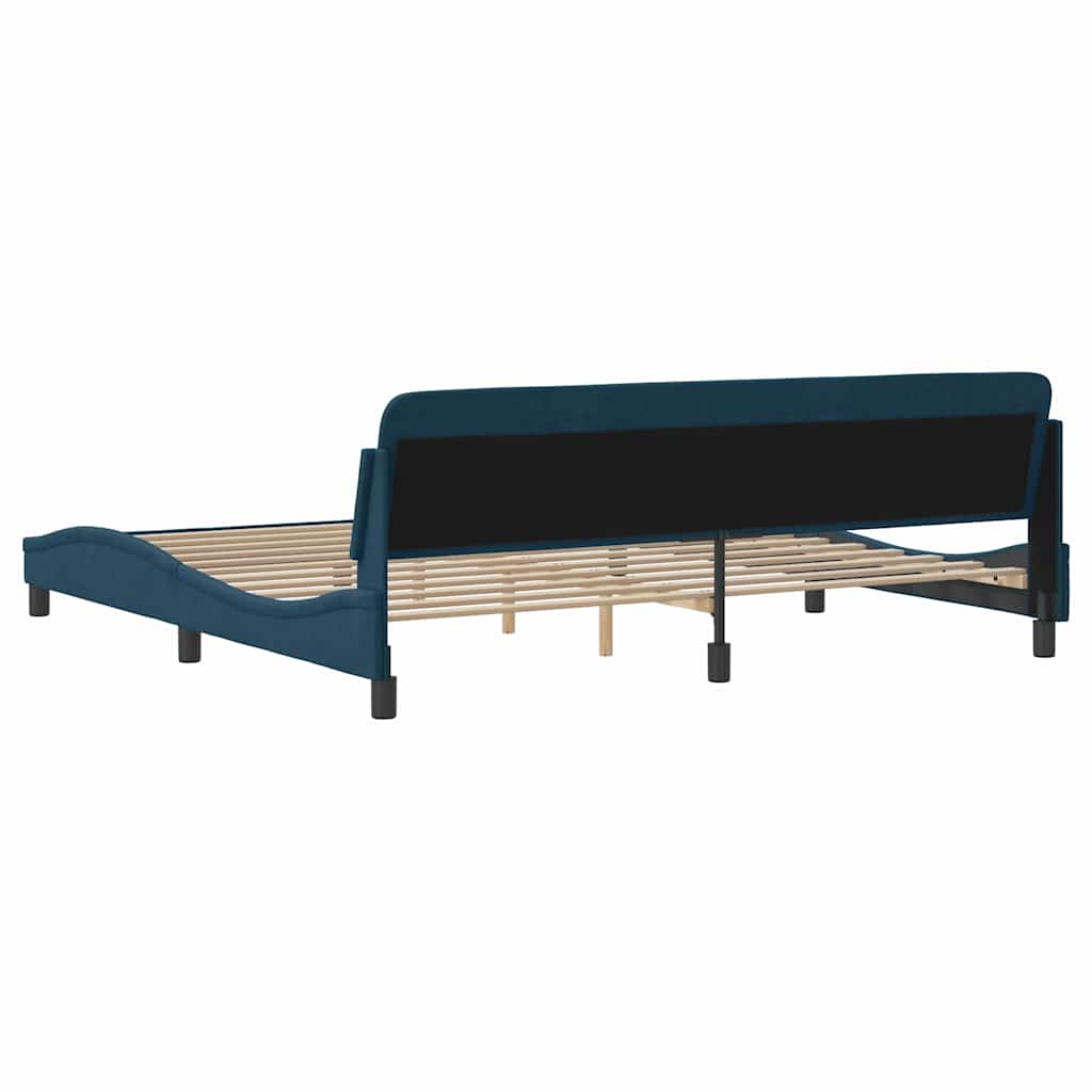 Bettgestell "Dover" Blau 200x200 cm Samt