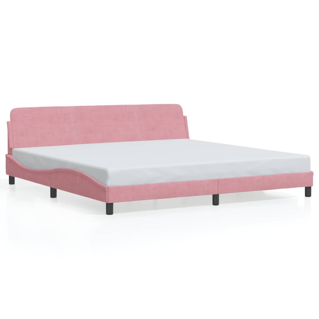 Bettgestell "Dover" Rosa 200x200 cm Samt