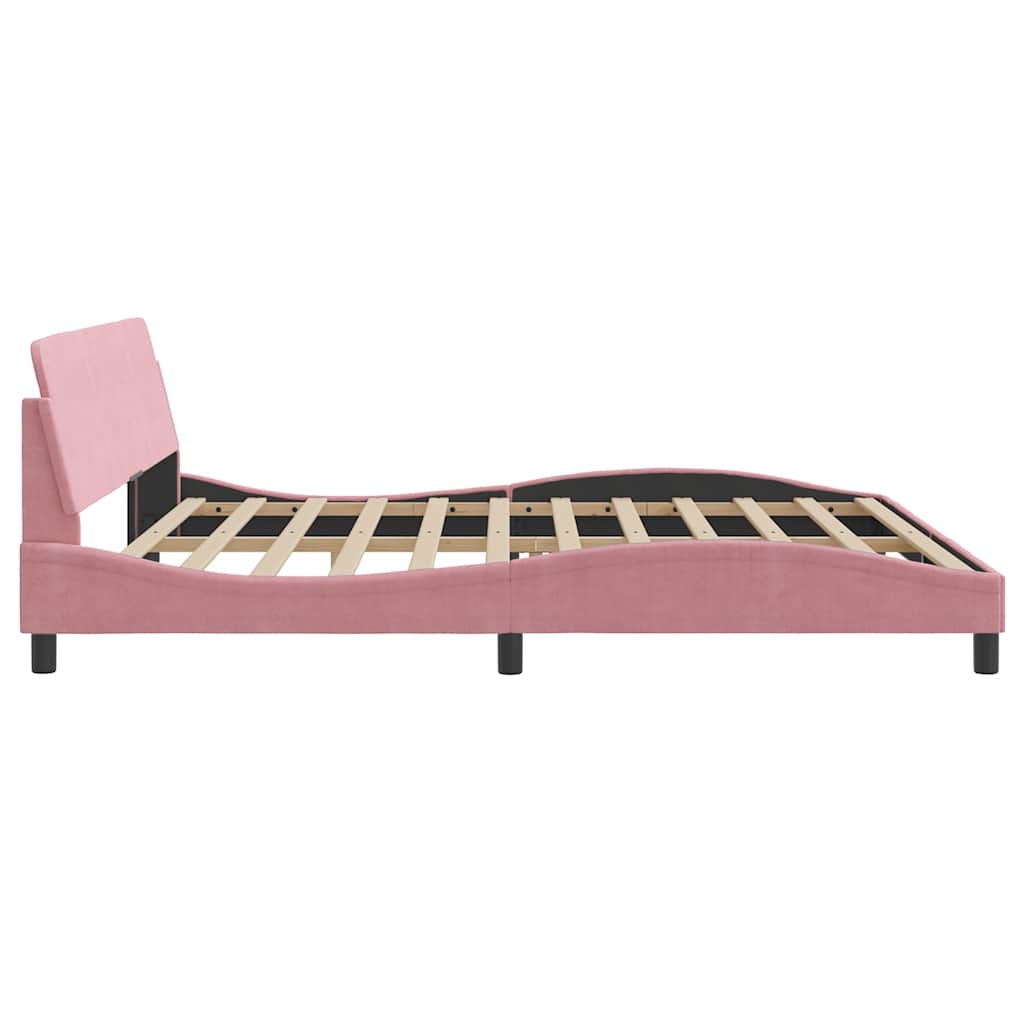Bettgestell "Dover" Rosa 200x200 cm Samt