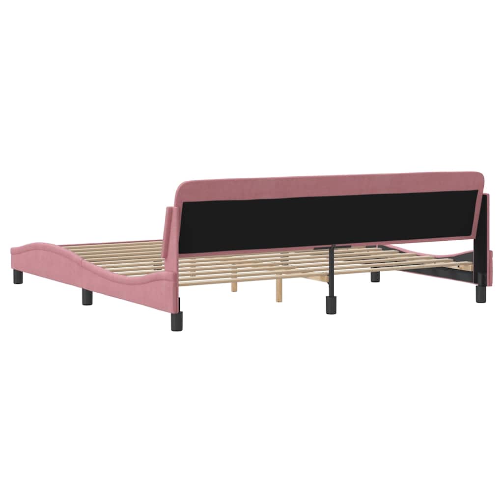 Bettgestell "Dover" Rosa 200x200 cm Samt