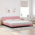Bettgestell "Dover" Rosa 200x200 cm Samt