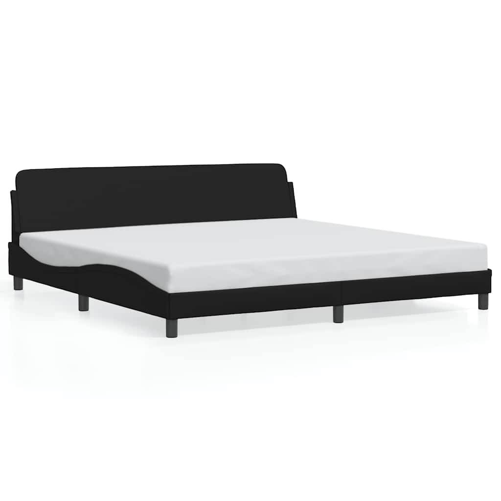 Bettgestell "Dover" Schwarz 200x200 cm Kunstleder
