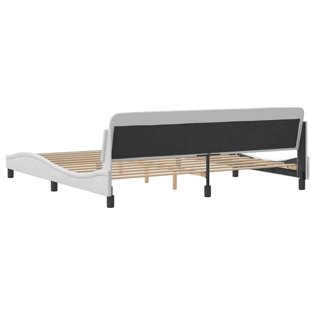 Bettgestell "Dover" Weiß 200x200 cm Kunstleder