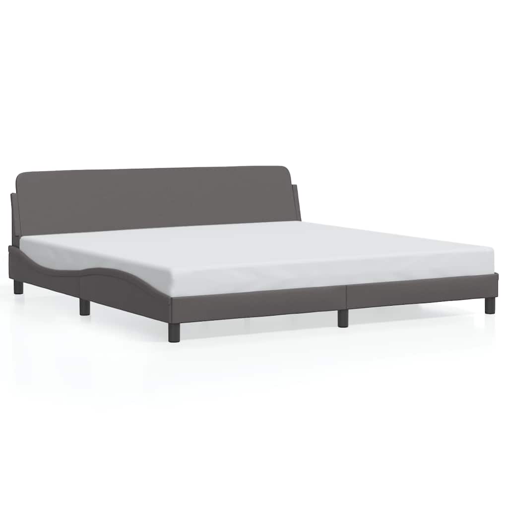 Bettgestell "Dover" Grau 200x200 cm Kunstleder