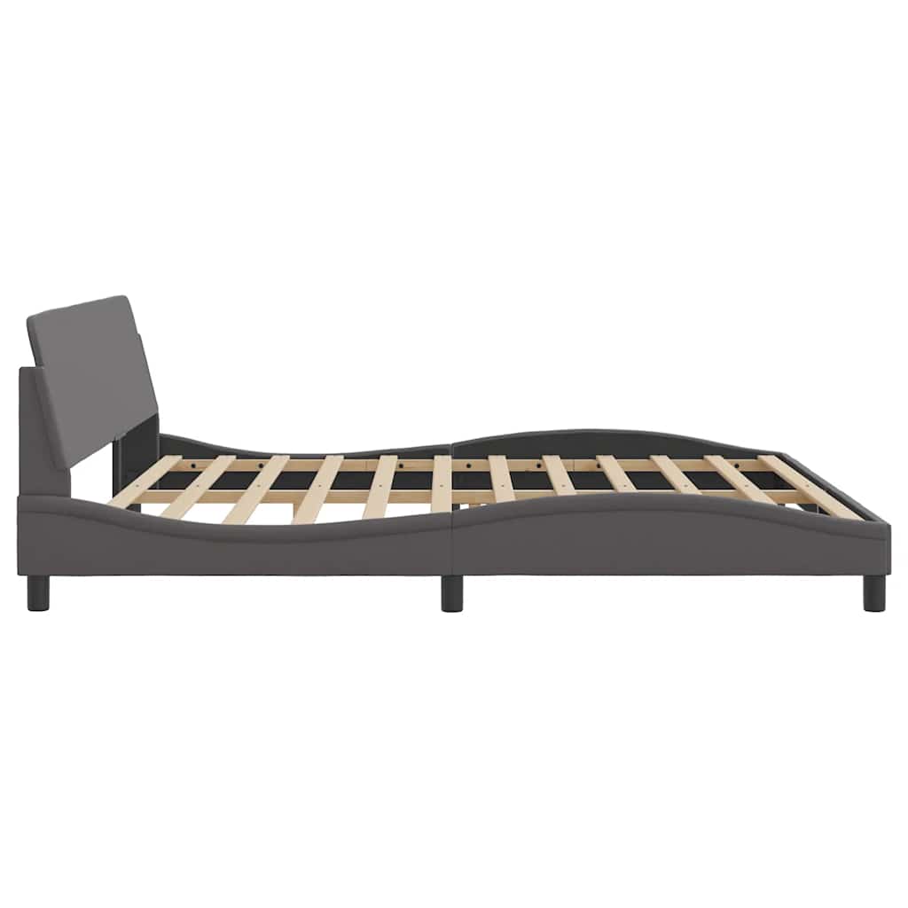 Bettgestell "Dover" Grau 200x200 cm Kunstleder