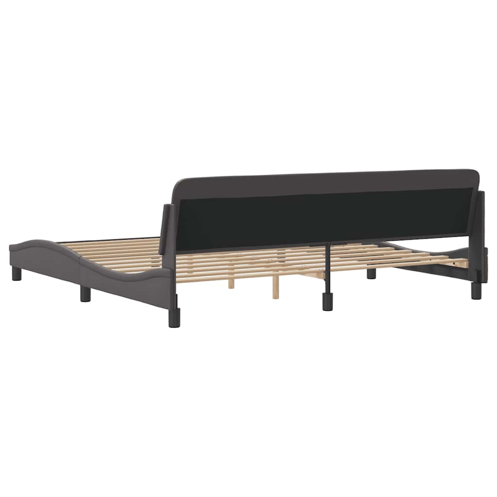 Bettgestell "Dover" Grau 200x200 cm Kunstleder