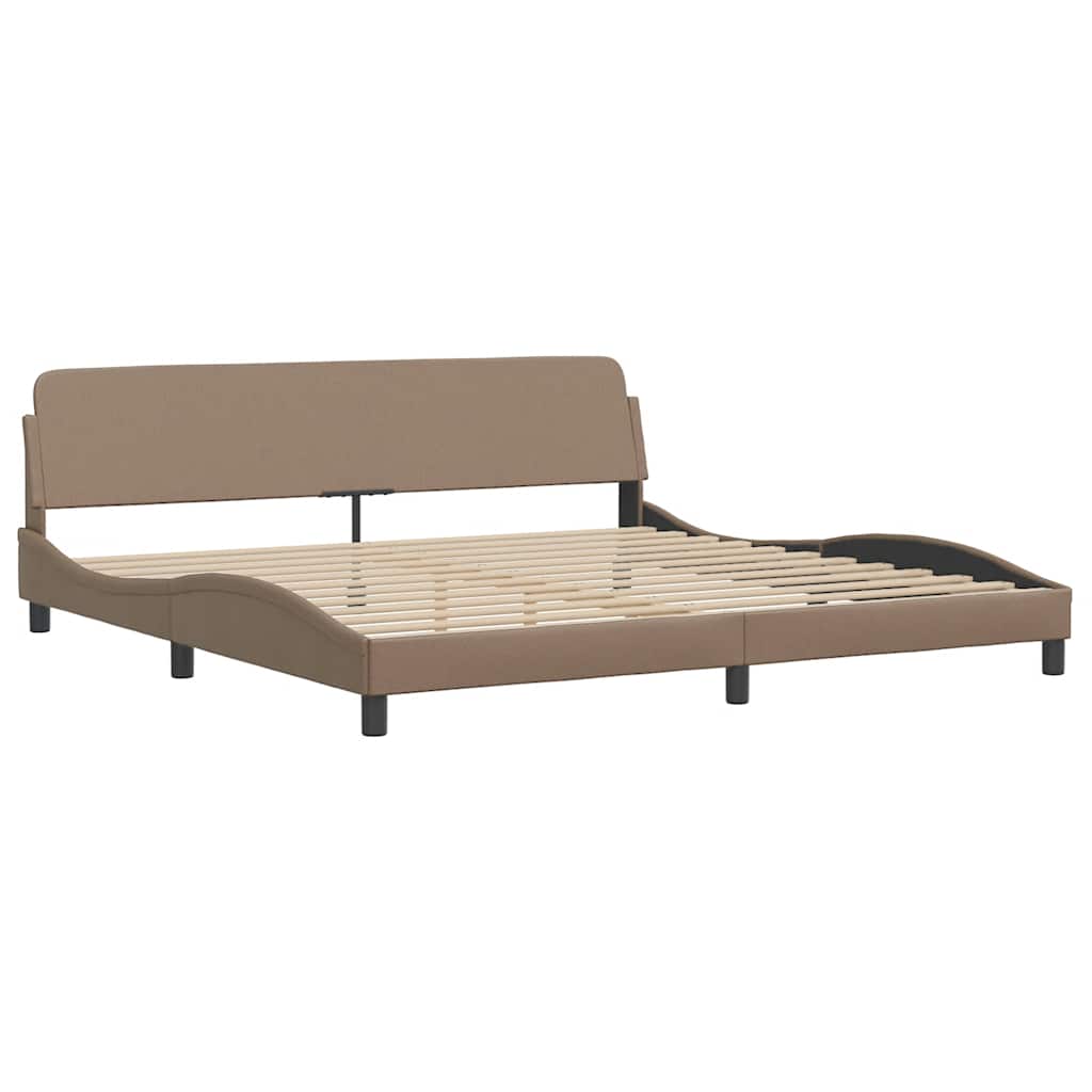 Bettgestell "Dover" Cappuccino-Braun 200x200 cm Kunstleder