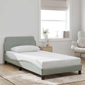Bettgestell "Dover" Hellgrau 100x190 cm Samt