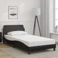 Bettgestell "Dover" Schwarz 100x190 cm Kunstleder