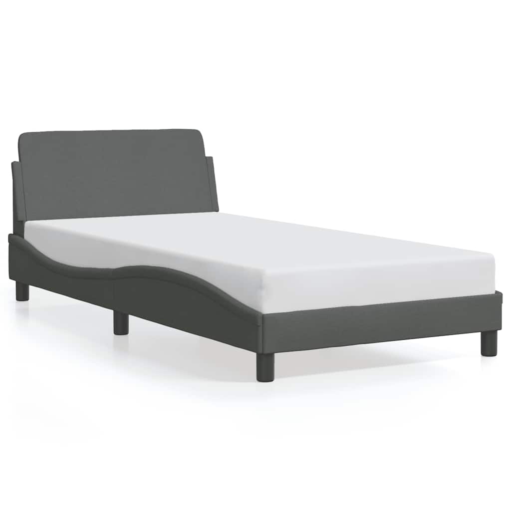 Bettgestell "Dover" Dunkelgrau 100x203 cm Stoff