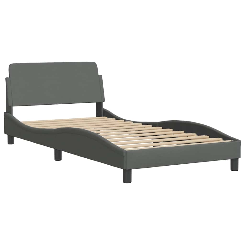 Bettgestell "Dover" Dunkelgrau 100x203 cm Stoff