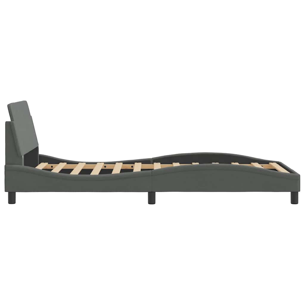 Bettgestell "Dover" Dunkelgrau 100x203 cm Stoff