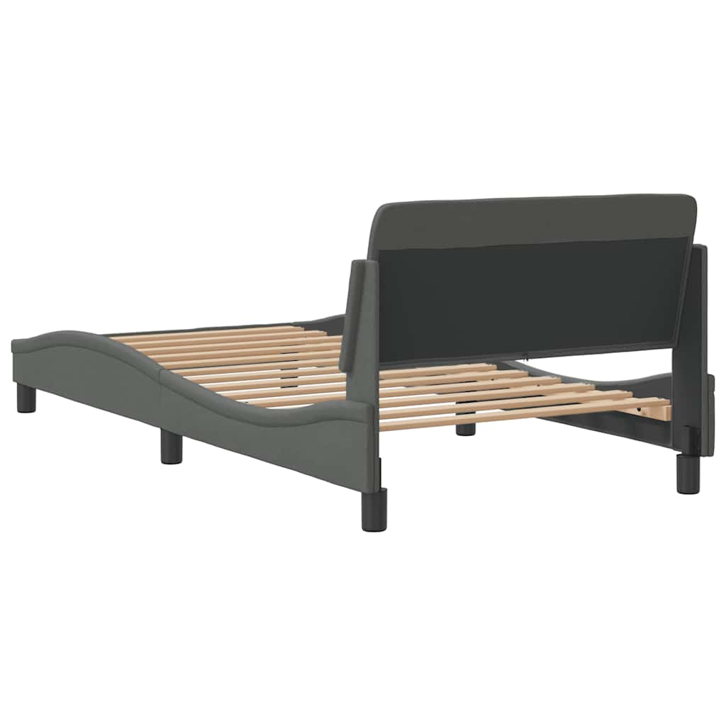 Bettgestell "Dover" Dunkelgrau 100x203 cm Stoff