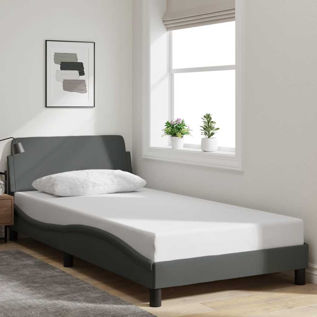 Bettgestell "Dover" Dunkelgrau 100x203 cm Stoff