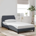 Bettgestell "Dover" Dunkelgrau 100x203 cm Samt